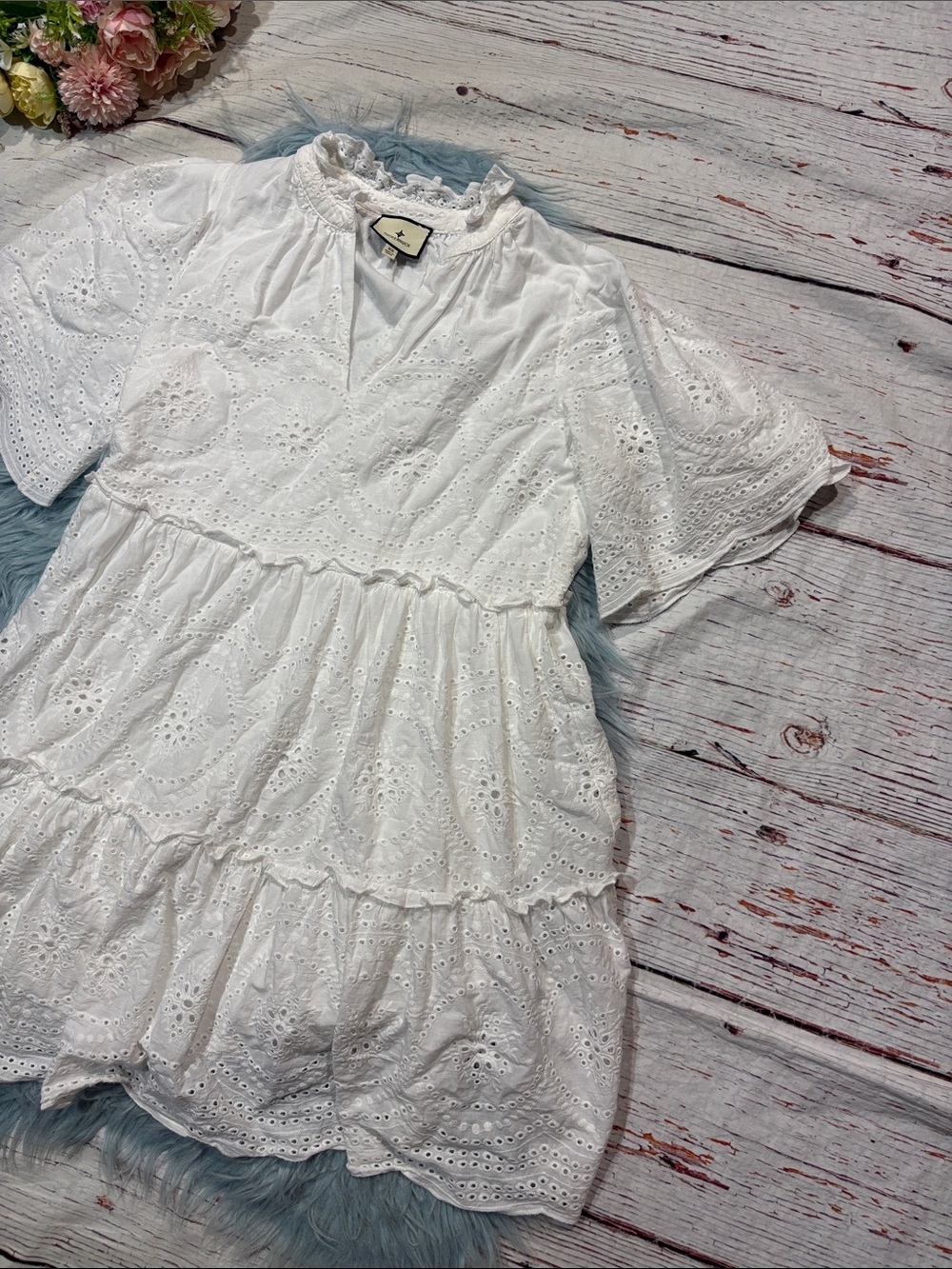 Tuckernuck White Eyelet Crawford Lace Mini Dress - Picture 9 of 12